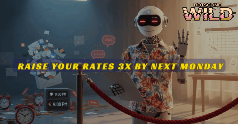 Raise your rates 3x by next Monday
